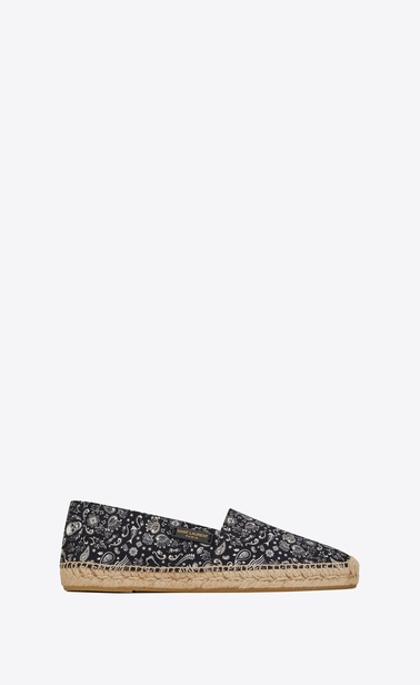 Espadrille in skull print canvas